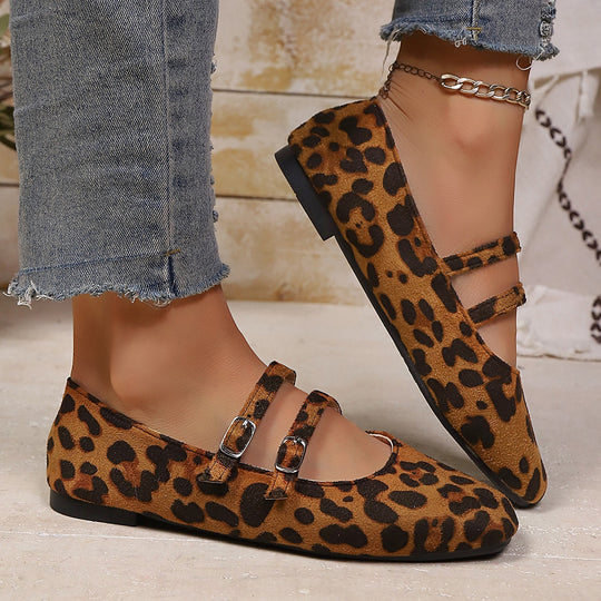 Damen Ballerinas mit verstellbarem Riemendesign und bequemer Sohle EB