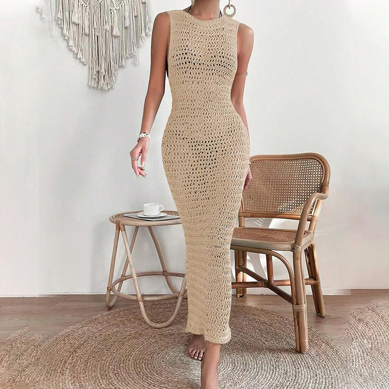 Damen langes Häkelkleid EB