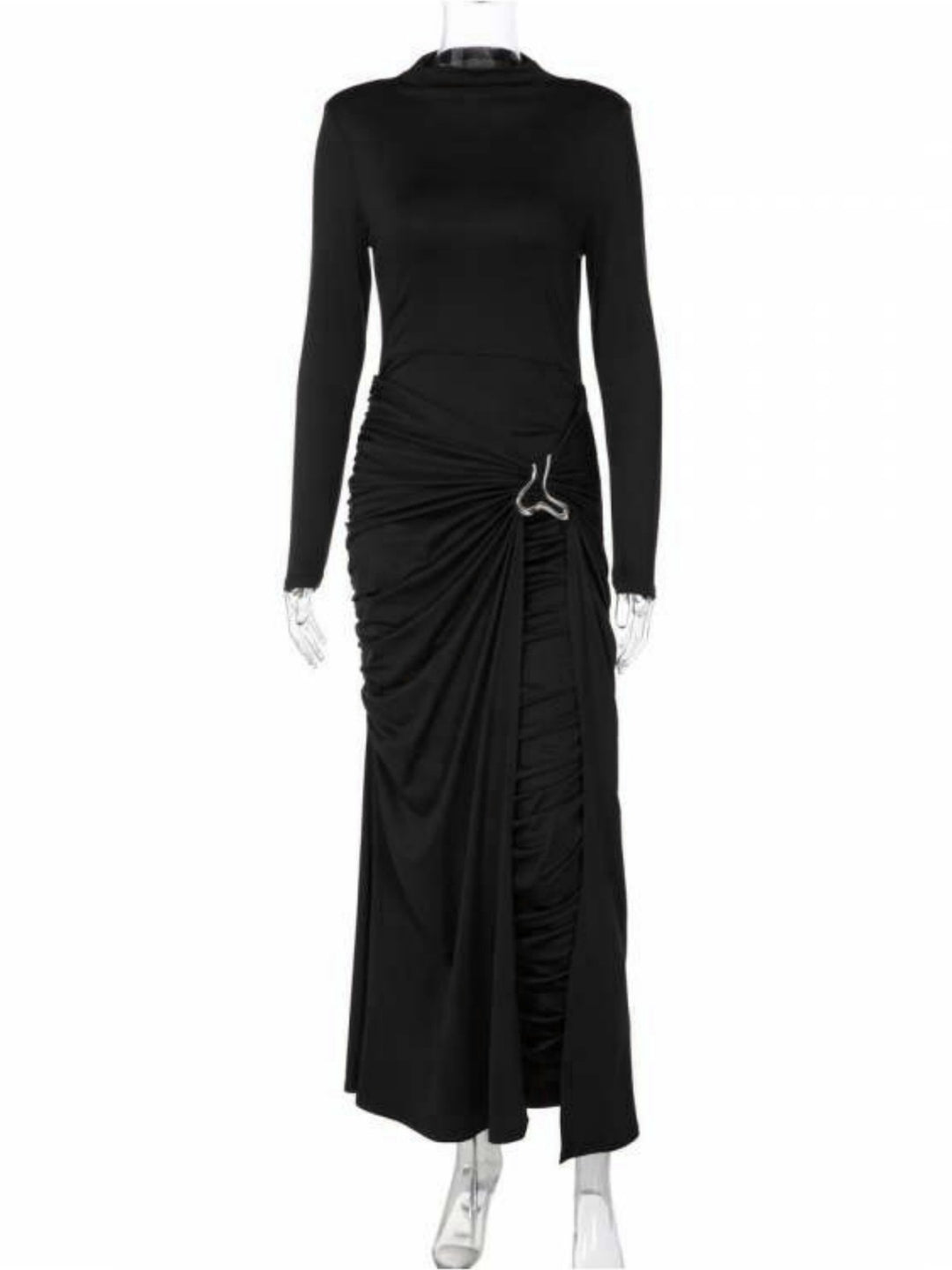 Damen Elegantes Kleid mit innovativem Design und kunstvollen Drapierungen EB