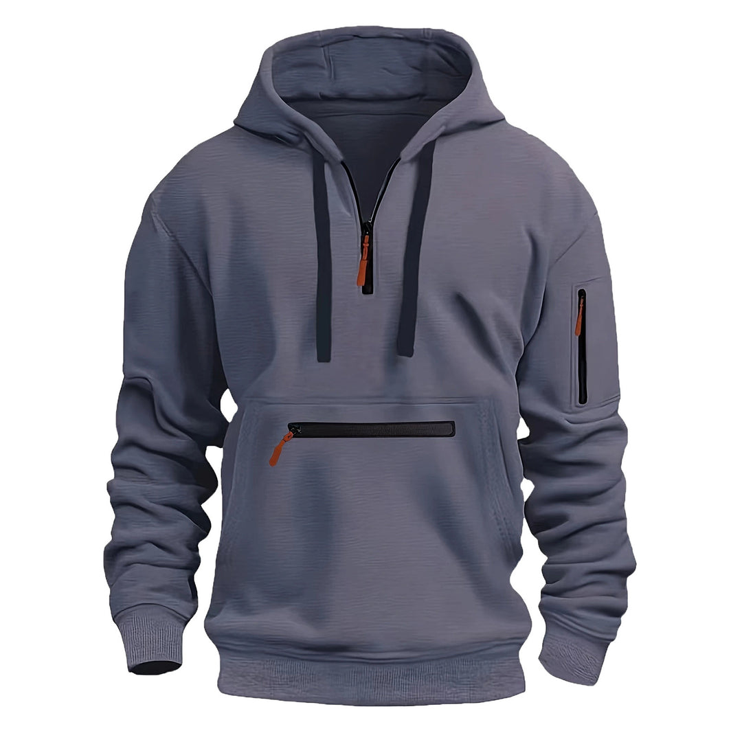 Herren praktischer Zip-Hoodie mit reflektierenden Details und verschiedenen Taschen EB