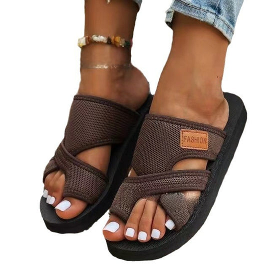 Damen Bequeme Riemensandalen mit ergonomischem Design und atmungsaktiver Obermaterialstruktur EB