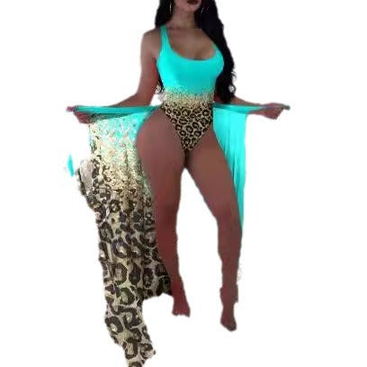 Damen Schwimmanzug mit abnehmbarer Sarong-Overlay EB
