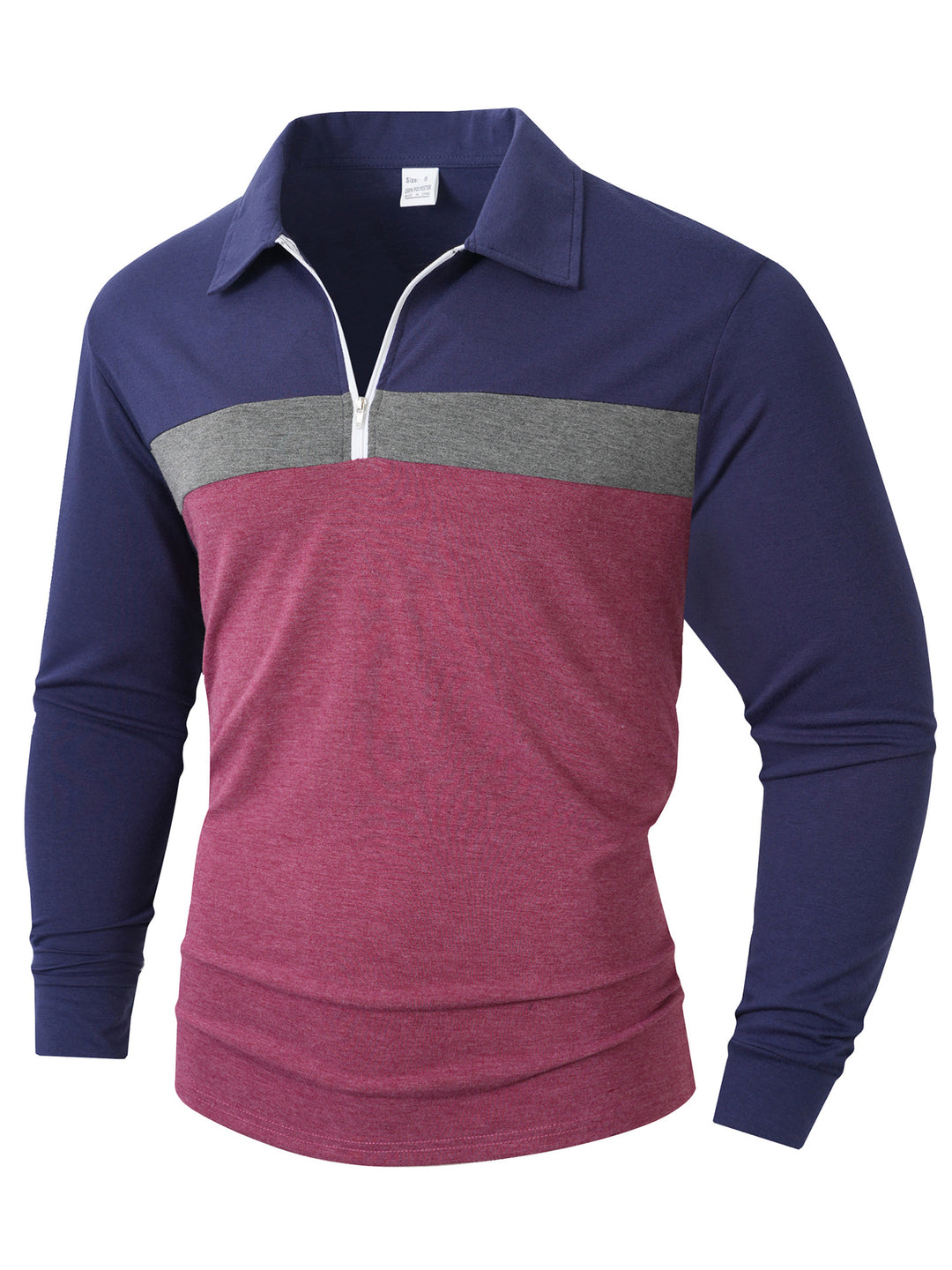Herren Sportliches Langarmshirt mit Reißverschluss EB
