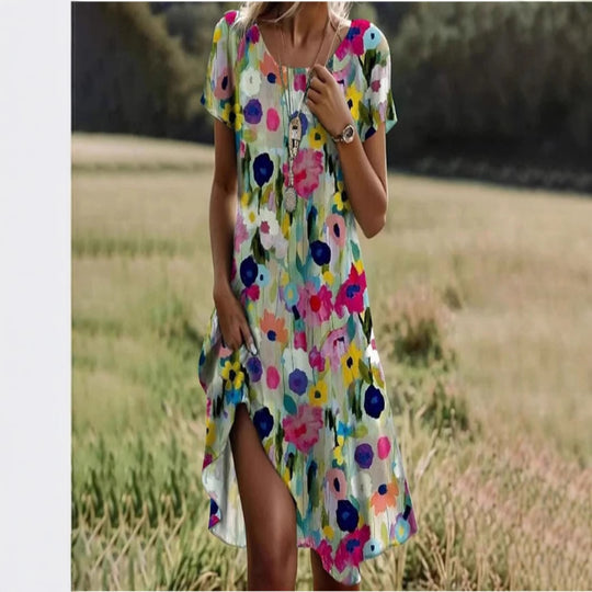 Damen Freizeitkleid mit floralem Design EB