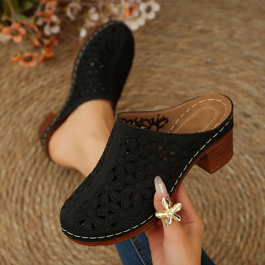 Damen Blumenschnitt Clogs EB