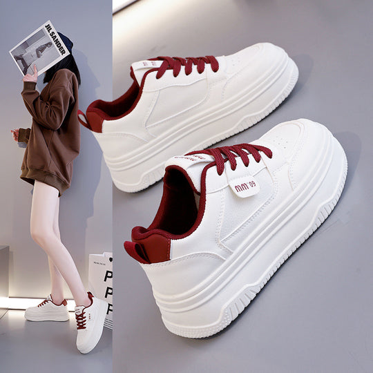 Damen modische Sneaker mit eleganter Plateausohle und atmungsaktiver Struktur EB