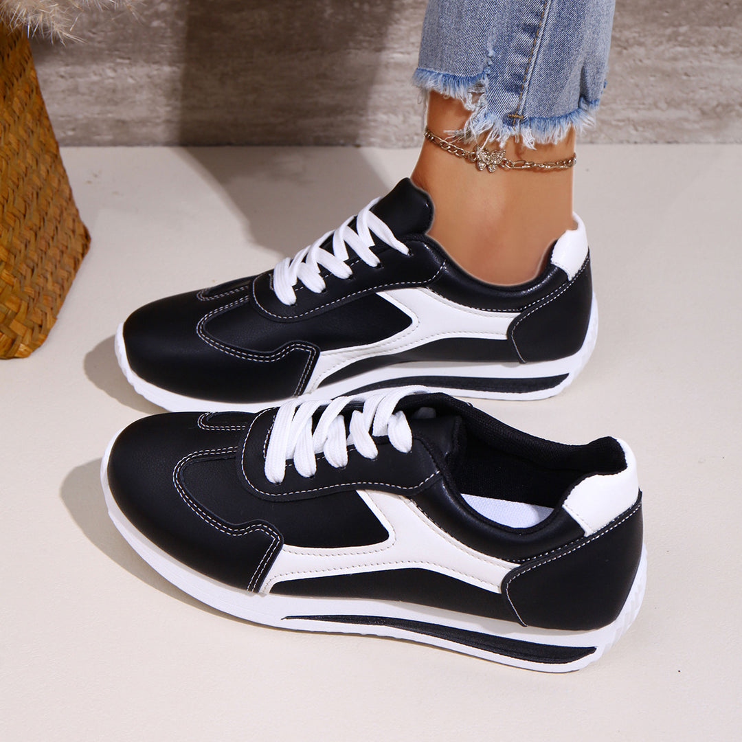 Damen Sportliche Sneakers mit modischem Kontrastdesign EB