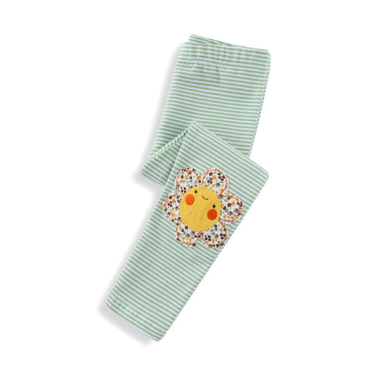 Mädchen Leggings mit fröhlichem Bienen- und Blumenmotiv EB