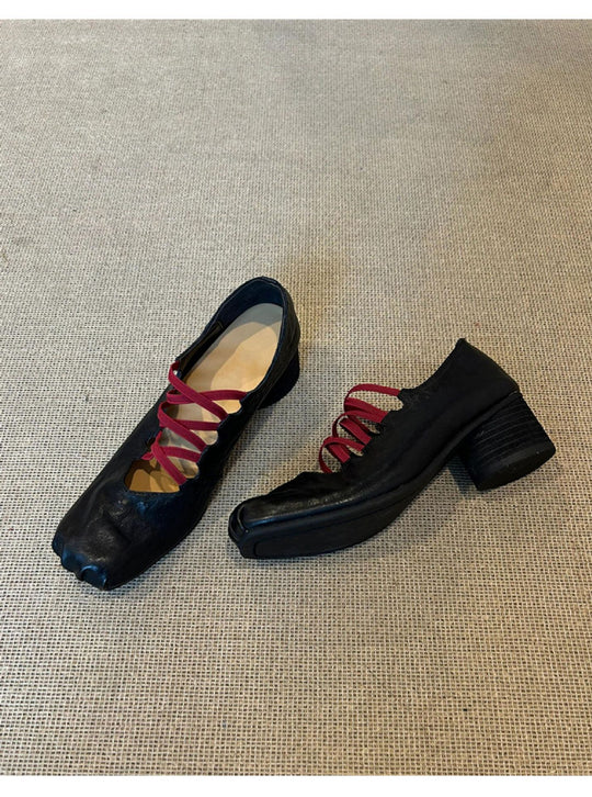 Damen Ballerinas mit modischem Schnür-Design und eleganter Passform EB