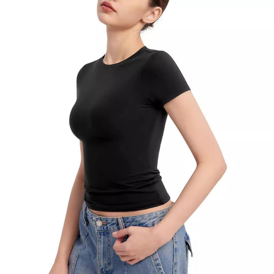 Damen Figurbetontes T-Shirt EB