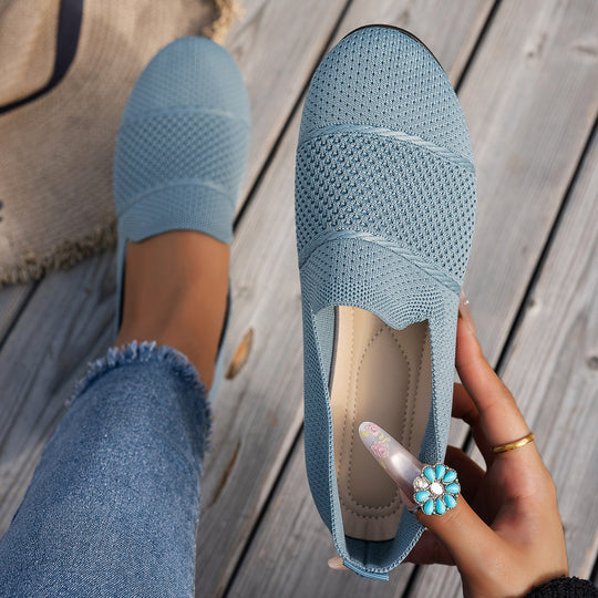 Damen komfortable Slipper mit innovativem Strickdesign EB