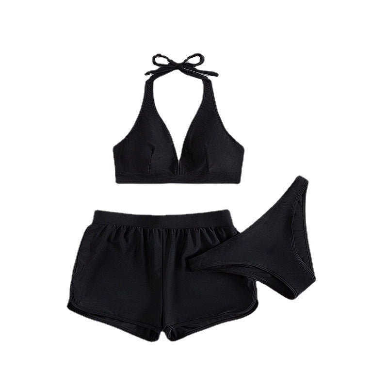 Damen Sportliches Bikini-Set mit verstellbarem Halterneck EB