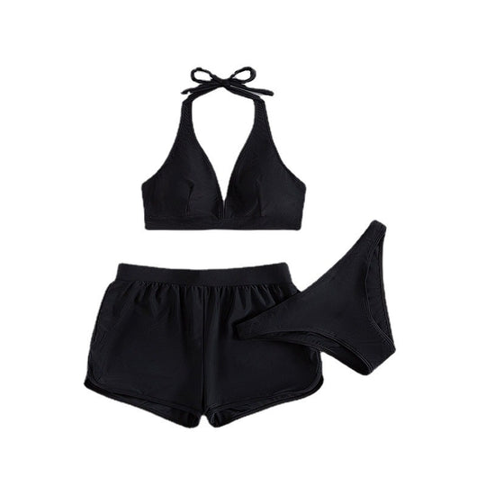 Damen Sportliches Bikini-Set mit verstellbarem Halterneck EB