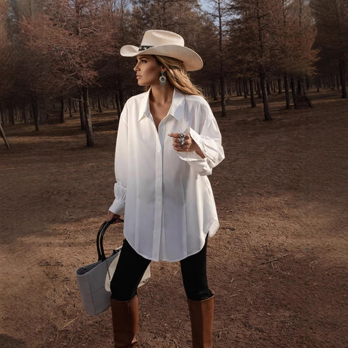 Damen Modehemd mit oversized Schnitt und eleganten Manschetten EB