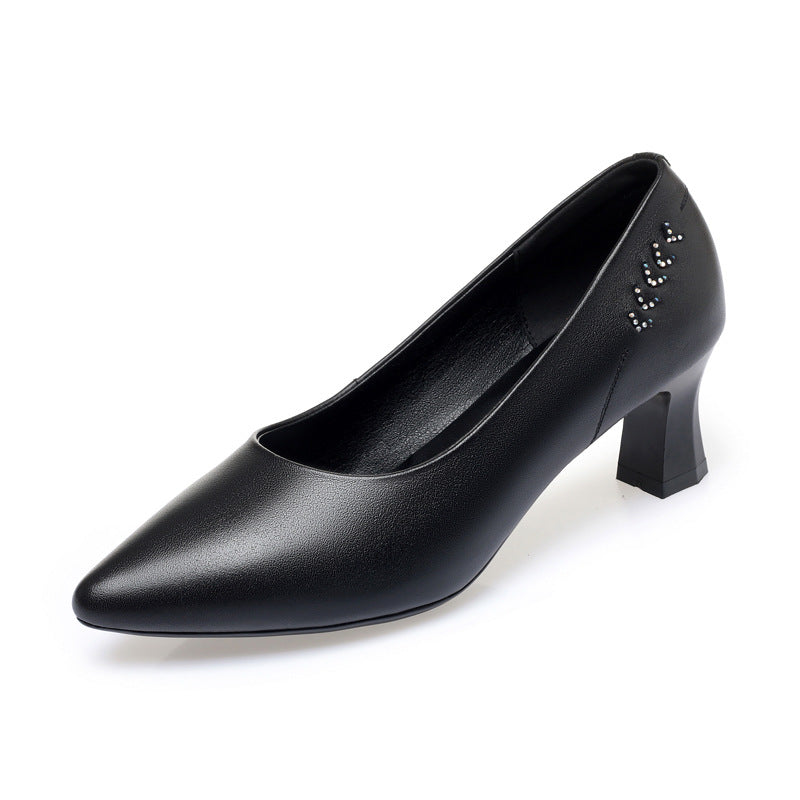 Damen Elegante Pumps mit funkelndem Strassbesatz und komfortablem Blockabsatz EB