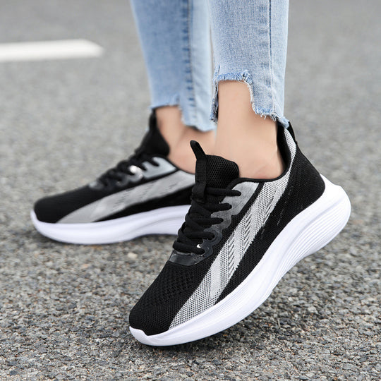 Damen Leichte und atmungsaktive Laufschuhe mit elastischem Obermaterial und flexibler Sohle EB