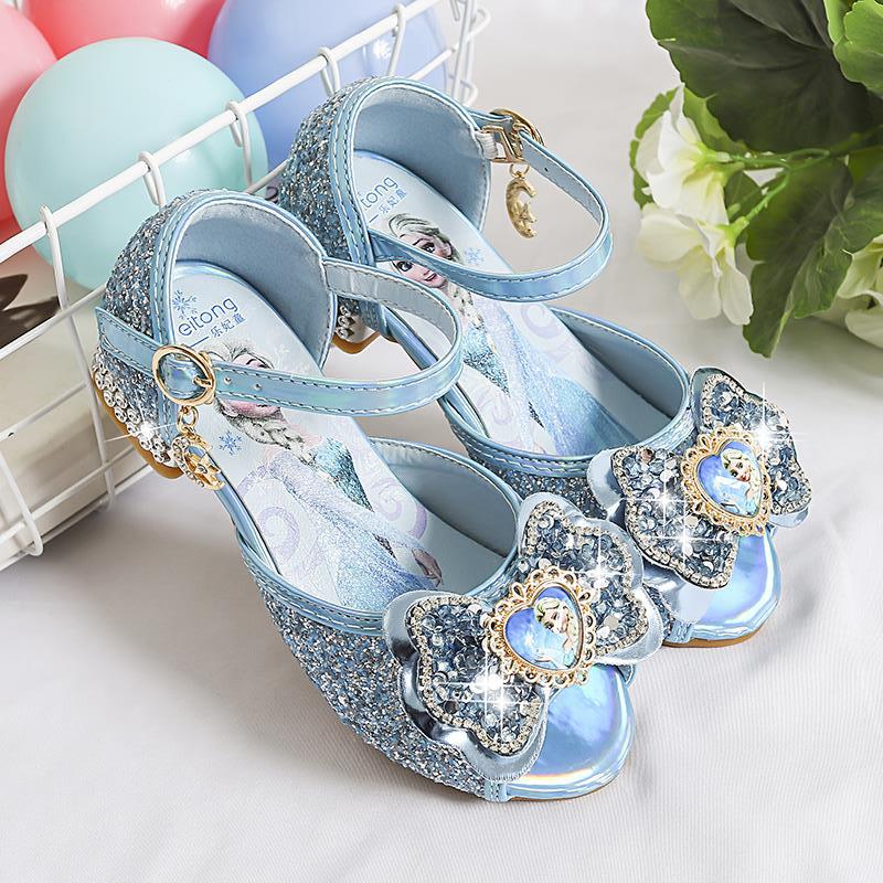 Mädchen Glitzernde Prinzessinnen Ballerinas mit dekorativem Blumenmotiv EB