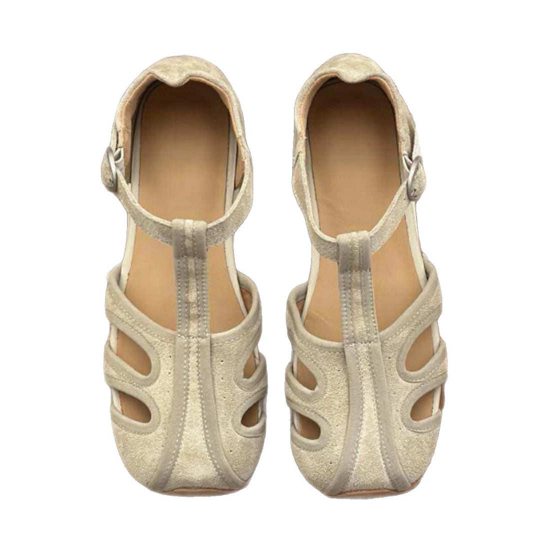 Damen Komfortable Riemchen-Sandalen mit atmungsaktivem Obermaterial EB