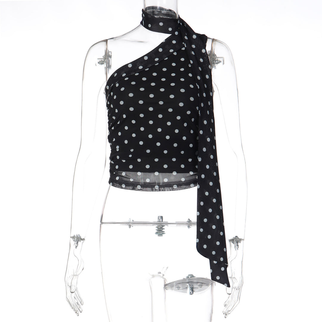 Damen Oberteil mit asymmetrischem Schnitt und stilvollem Leopardenmuster EB