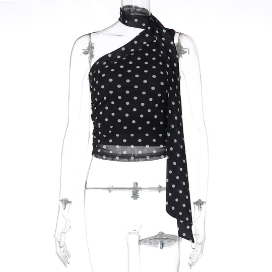 Damen Oberteil mit asymmetrischem Schnitt und stilvollem Leopardenmuster EB