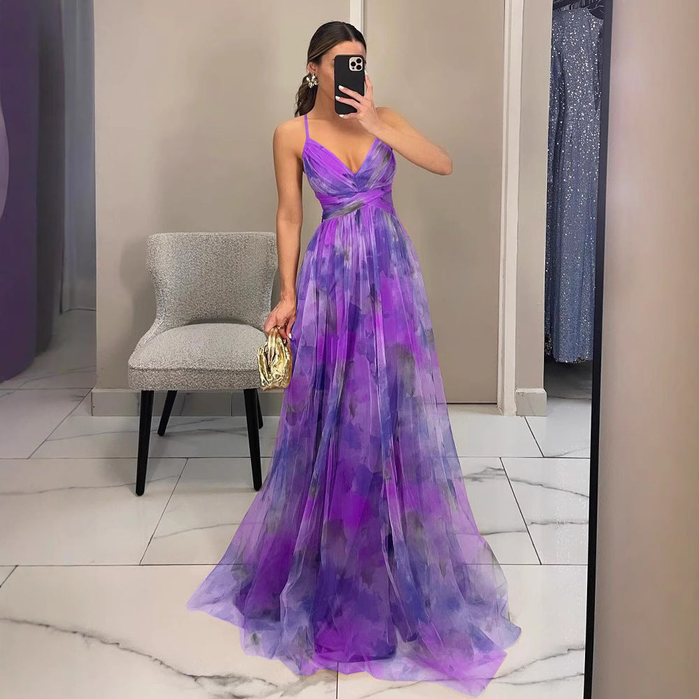 Damen Elegantes und florales Abendkleid mit schmeichelndem Schnitt EB