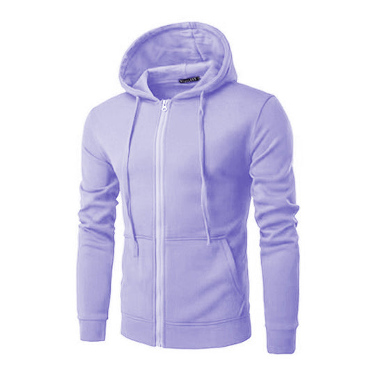 Herren nan schmal geschnittene Zip-Hoodie Jacke mit weichem Fleece-Innenfutter und Kängurutaschen EB
