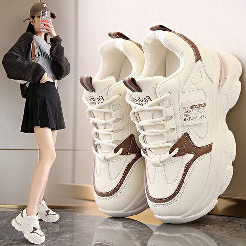 Damen Sportliche Chunky Sneakers mit atmungsaktiver Mesh-Oberfläche und dämpfender Sohle EB