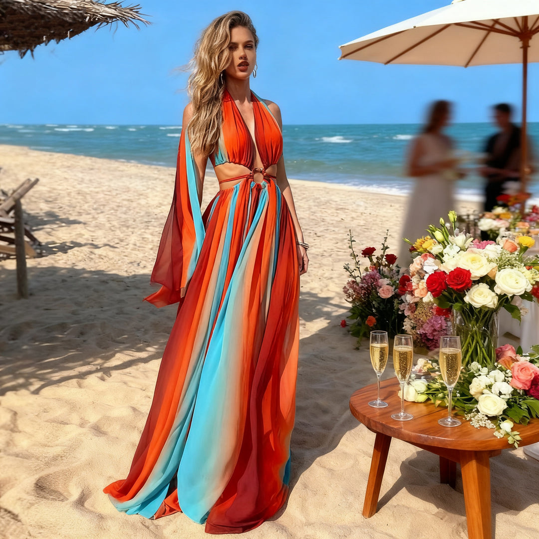 Damen Maxikleid mit raffinierter Wickel-Optik und schmeichelndem Body-Design EB