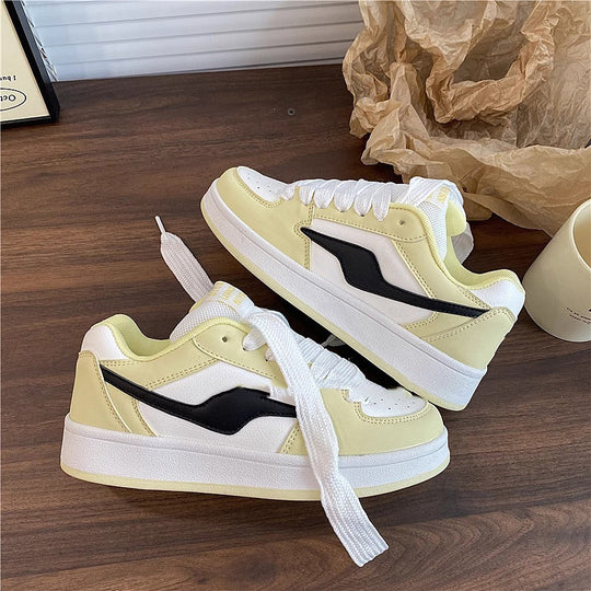 Damen Modische Sneakers mit atmungsaktiver Mesh-Oberfläche und dämpfender Sohle EB