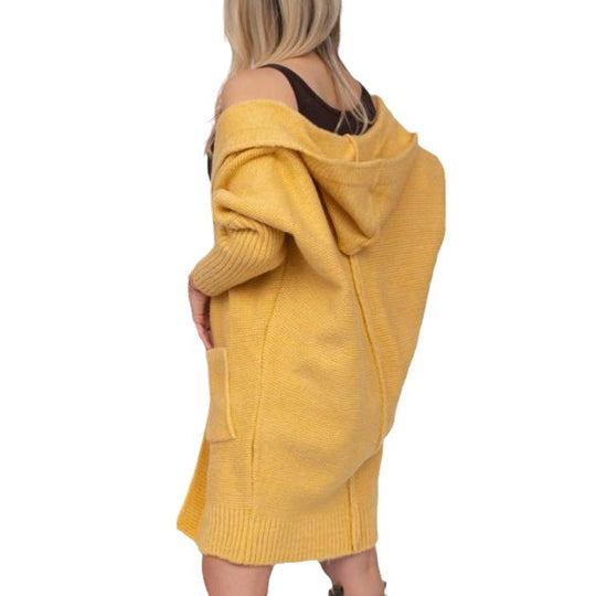 Damen Strickjacke mit Kapuze EB