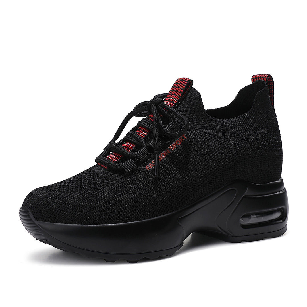 Damen Sportliche Sneakers mit atmungsaktivem Strick-Obermaterial und dämpfender Sohle EB