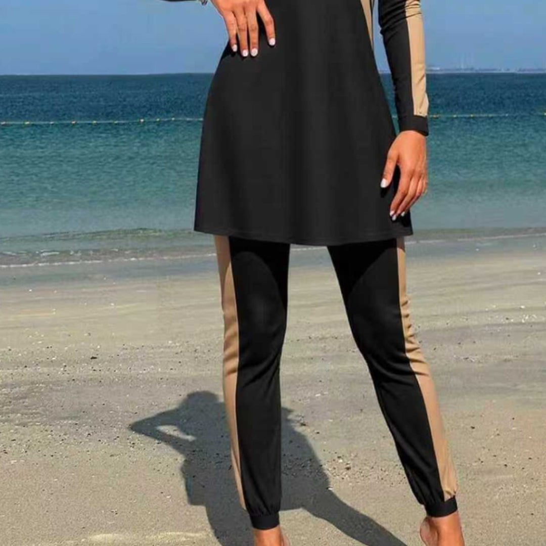 Damen Sport-Oberteil mit eleganter Leggings EB