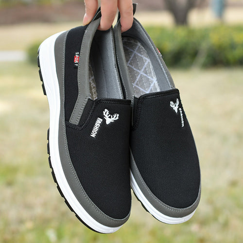 Damen Bequeme Slip-On Schuhe mit elastischem Fussbett EB