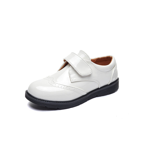 Damen Komfortable Schnürschuhe mit Klettverschluss und Hochglanz-Oberfläche EB