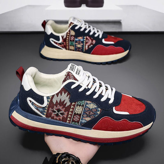 Damen Sportliche Sneaker mit einzigartigem textilem Design und dämpfender Sohle EB