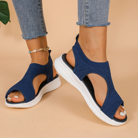 Damen Bequeme Strandsandalen mit atmungsaktivem Mesh-Obermaterial EB