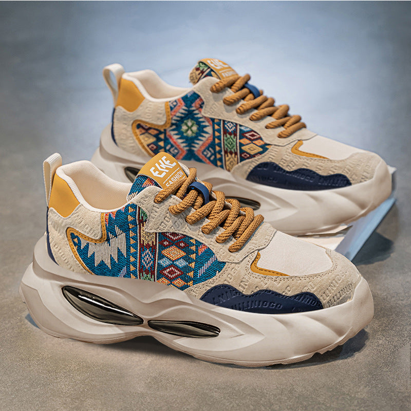 Damen bequeme und modische Sneakers mit einzigartigem Ethno-Design EB
