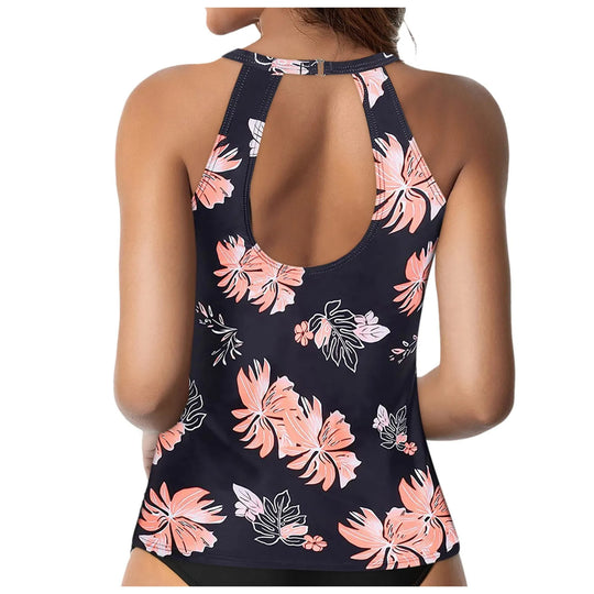 Damen Sportliches Tankini-Oberteil mit modischem Rückenausschnitt EB