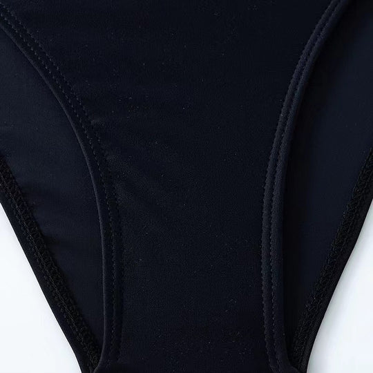 Damen Einteiler Badeanzug mit asymmetrischem Schnitt und Raffung EB