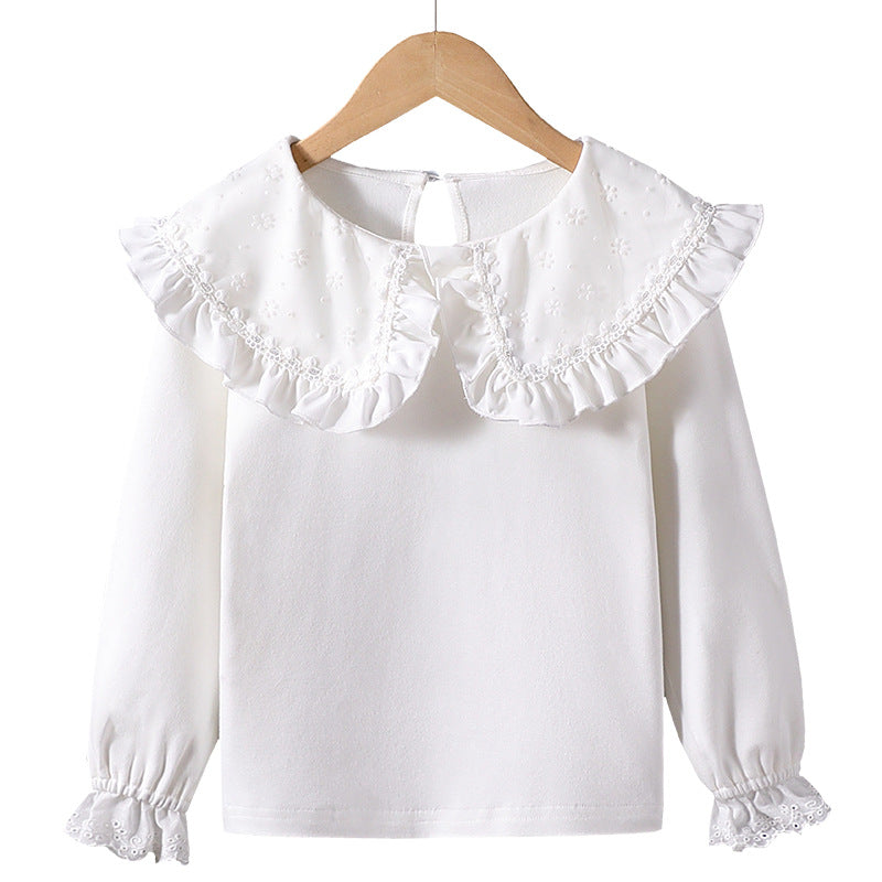 Damen Bluse mit großem Rüschenkragen EB