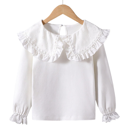 Damen Bluse mit großem Rüschenkragen EB