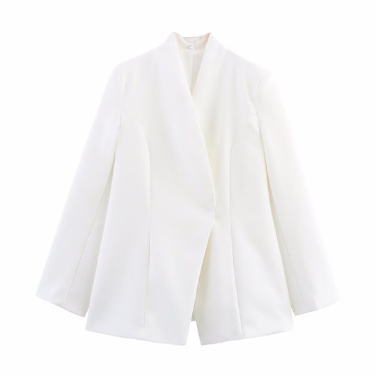 Damen Elegante Blazerjacke mit asymmetrischem Schnitt und modernen Details EB