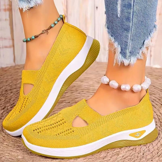 Damen Slip-On Sportschuhe mit luftdurchlässigem Netzdesign EB
