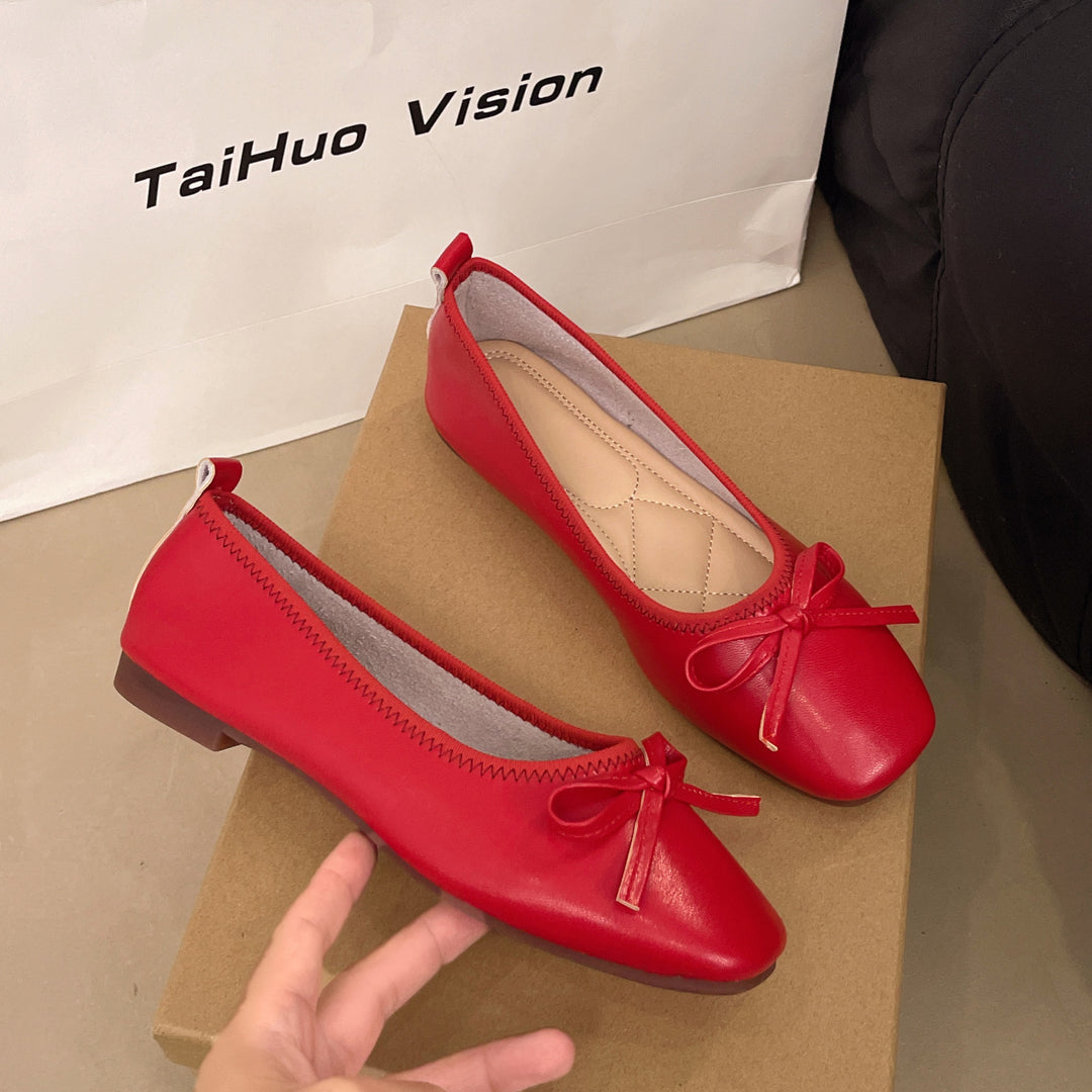 Damen Ballerinas mit süßem Schleifen-Design und komfortabler Sohle EB