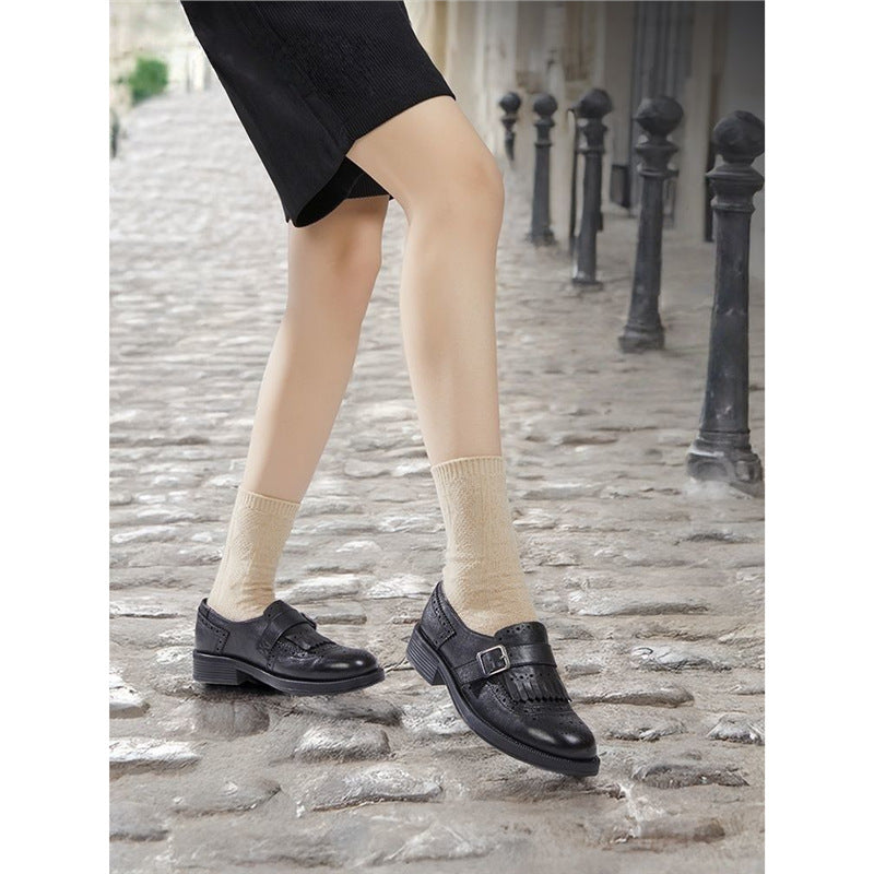 Damen elegante Slipper mit dekorativem Schnallen-Design EB