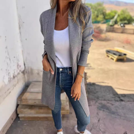 Damen eleganter Cardigan mit weichem Material und lässigem Schnitt EB