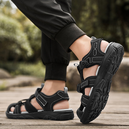 Damen Sportliche Outdoor-Sandalen mit verstellbaren Riemen und strapazierfähiger Sohle EB