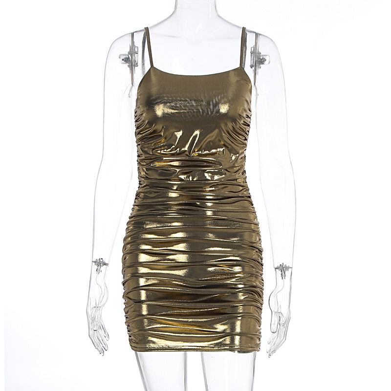 Damen figurbetontes Kleid mit raffinierten Rüschendetails EB