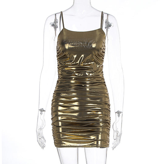 Damen figurbetontes Kleid mit raffinierten Rüschendetails EB