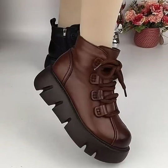 Damen Modische Winterstiefel mit flauschigem Innenfutter und rutschfester Sohle EB